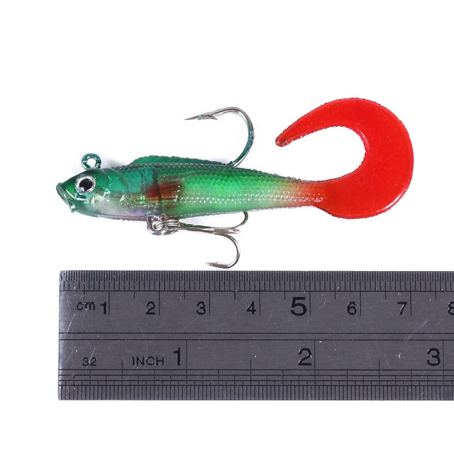 Miękkie przynęty silikonowe Baits 7cm 9g z hakiem treble i wobblers Swimbaits - zestaw 5 sztuk - Wianko - 3