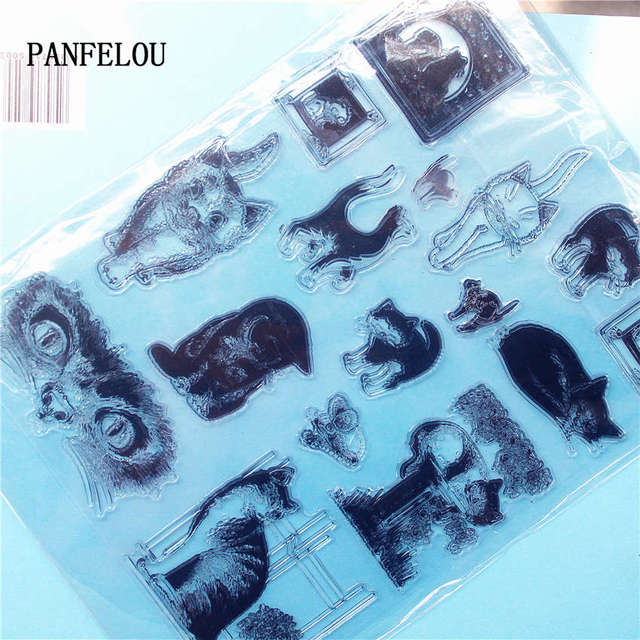 PANFELOU DIY silikonowa pieczątka - piękny kot do scrapbookingu/dekoracji albumu fotograficznego - Wianko - 12
