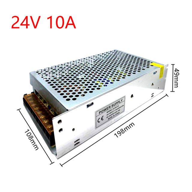 24V DC zasilacz impulsowy transformator AC 220V 24 moc impulsu blok dla LED CCTV - Wianko - 9