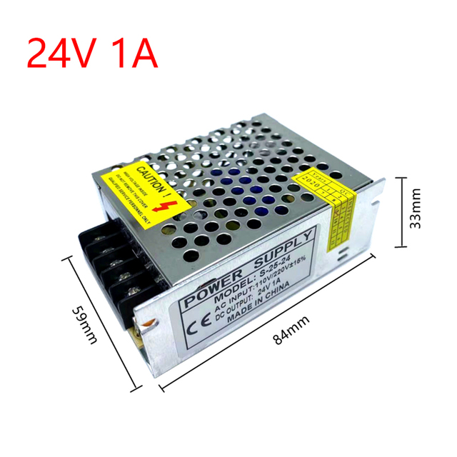 24V DC zasilacz impulsowy transformator AC 220V 24 moc impulsu blok dla LED CCTV - Wianko - 1