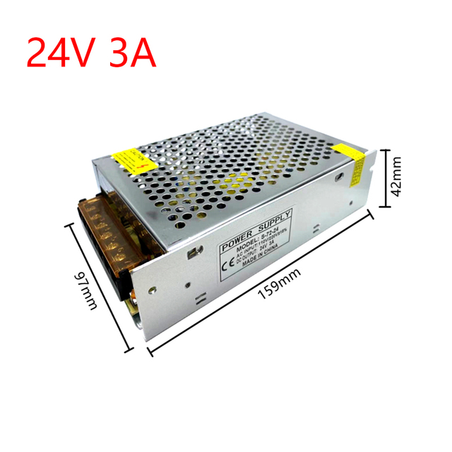 24V DC zasilacz impulsowy transformator AC 220V 24 moc impulsu blok dla LED CCTV - Wianko - 3