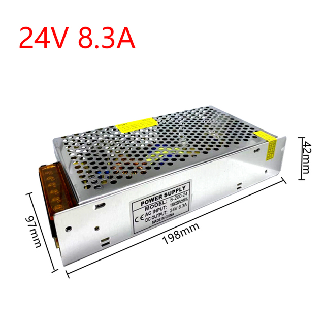 24V DC zasilacz impulsowy transformator AC 220V 24 moc impulsu blok dla LED CCTV - Wianko - 8