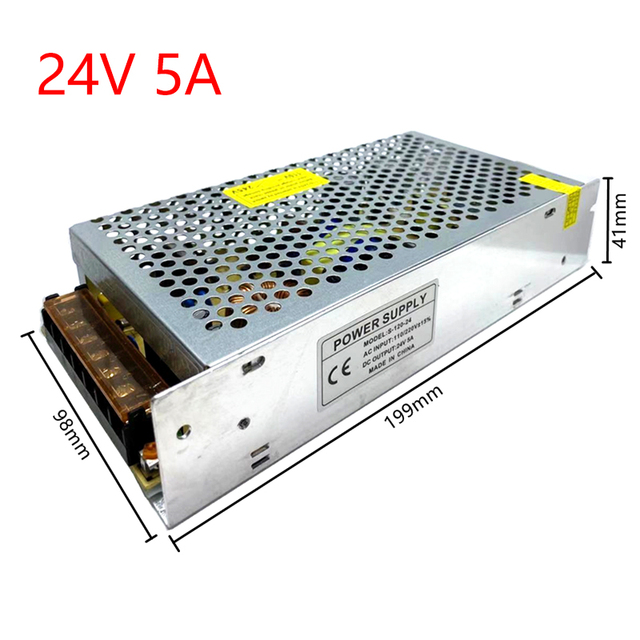 24V DC zasilacz impulsowy transformator AC 220V 24 moc impulsu blok dla LED CCTV - Wianko - 5