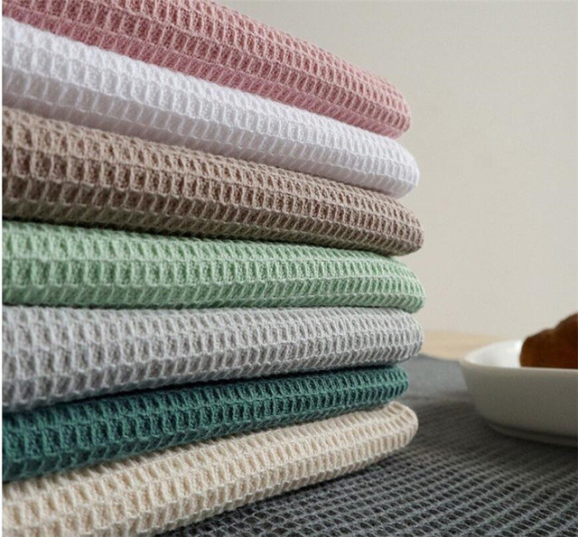 Zestaw 4 wafli ręcznikowych o wymiarach 45x65cm wykonanych z silnie chłonnej bawełny w 8 kolorach - Wianko - 10