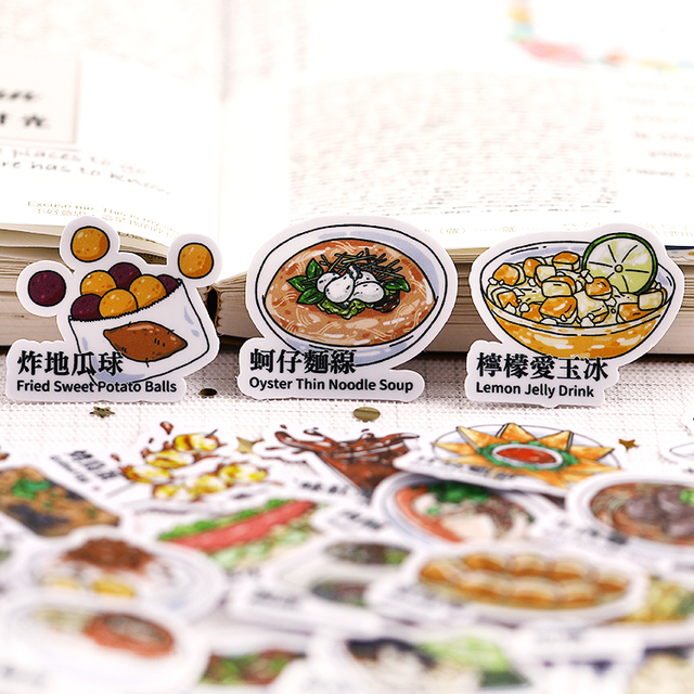33 sztuki kreatywnych, uroczych naklejek na przekąski żywności DIY z Tajwanu - Wianko - 2