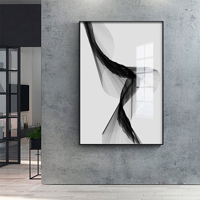 Obraz ścienny Nordycka czerń biały - nowoczesne dekoracje do salonu (Malarstwo i kaligrafia) - Wianko - 18