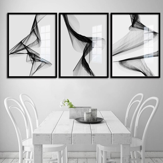 Obraz ścienny Nordycka czerń biały - nowoczesne dekoracje do salonu (Malarstwo i kaligrafia) - Wianko - 17