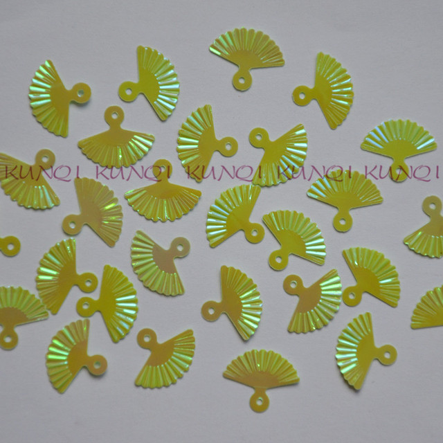 30g 750 sztuk cekinów małych słodkich Shell Fan 12*15mm w kształcie AB zielonych - luźne cekiny do rzemiosła i szycia, akcesoria DIY dla dzieci - Wianko - 4