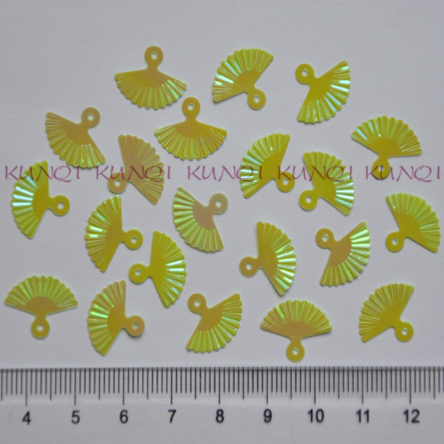 30g 750 sztuk cekinów małych słodkich Shell Fan 12*15mm w kształcie AB zielonych - luźne cekiny do rzemiosła i szycia, akcesoria DIY dla dzieci - Wianko - 5