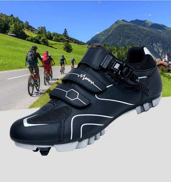 Buty kolarskie SPD MTB 2021 - mężczyźni i kobiety, samoblokujące Cleat, płaskie rowerowe, do jazdy górskiej i wyścigowej - Wianko - 15