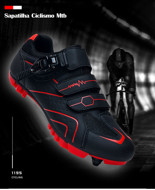 Buty kolarskie SPD MTB 2021 - mężczyźni i kobiety, samoblokujące Cleat, płaskie rowerowe, do jazdy górskiej i wyścigowej - Wianko - 8