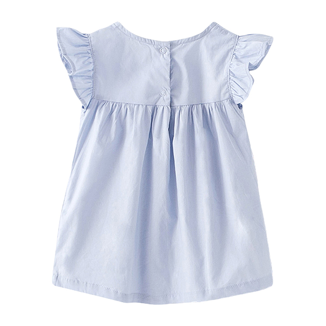 Koszulka dla dziewczynki Little Maven z krótkim rękawem i aplikacją truskawki w kolorze jasnoniebieskim - Wianko - 5