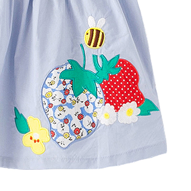 Koszulka dla dziewczynki Little Maven z krótkim rękawem i aplikacją truskawki w kolorze jasnoniebieskim - Wianko - 8