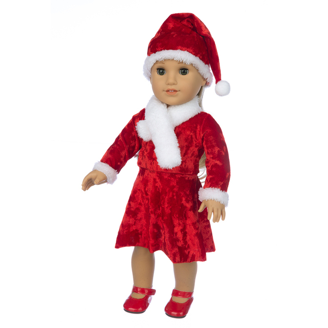 Zestaw ubranek na Boże Narodzenie dla lalki 18-calowej - idealne dla amerykańskiej dziewczynki - Wianko - 27