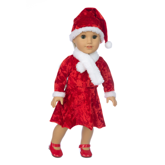 Zestaw ubranek na Boże Narodzenie dla lalki 18-calowej - idealne dla amerykańskiej dziewczynki - Wianko - 26