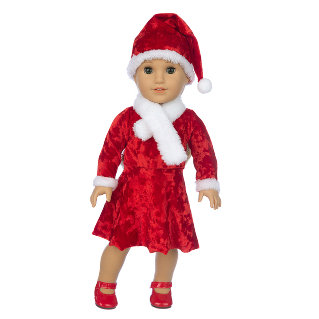 Zestaw ubranek na Boże Narodzenie dla lalki 18-calowej - idealne dla amerykańskiej dziewczynki - Wianko - 25