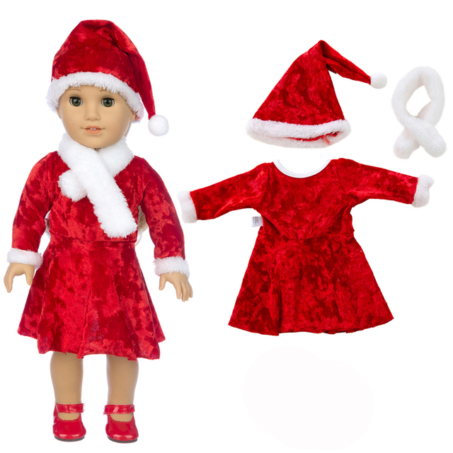 Zestaw ubranek na Boże Narodzenie dla lalki 18-calowej - idealne dla amerykańskiej dziewczynki - Wianko - 29