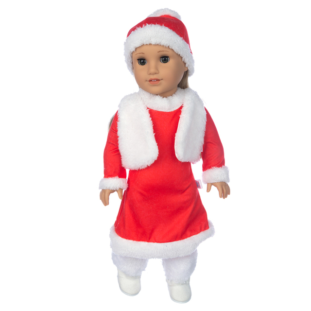 Zestaw ubranek na Boże Narodzenie dla lalki 18-calowej - idealne dla amerykańskiej dziewczynki - Wianko - 18