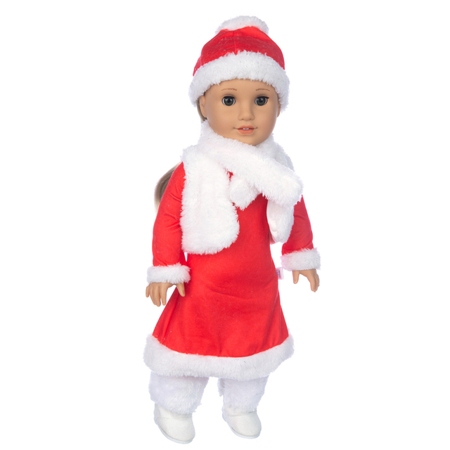 Zestaw ubranek na Boże Narodzenie dla lalki 18-calowej - idealne dla amerykańskiej dziewczynki - Wianko - 20
