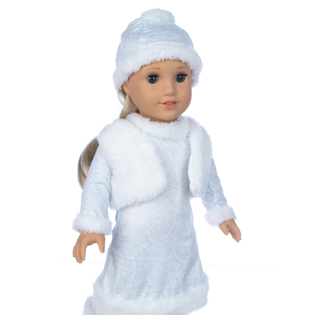 Zestaw ubranek na Boże Narodzenie dla lalki 18-calowej - idealne dla amerykańskiej dziewczynki - Wianko - 12