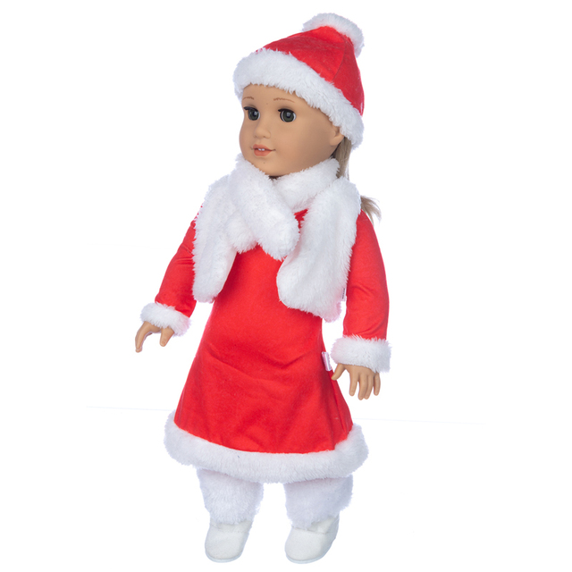 Zestaw ubranek na Boże Narodzenie dla lalki 18-calowej - idealne dla amerykańskiej dziewczynki - Wianko - 22