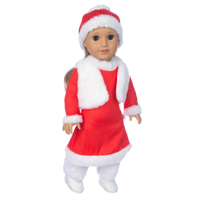Zestaw ubranek na Boże Narodzenie dla lalki 18-calowej - idealne dla amerykańskiej dziewczynki - Wianko - 17