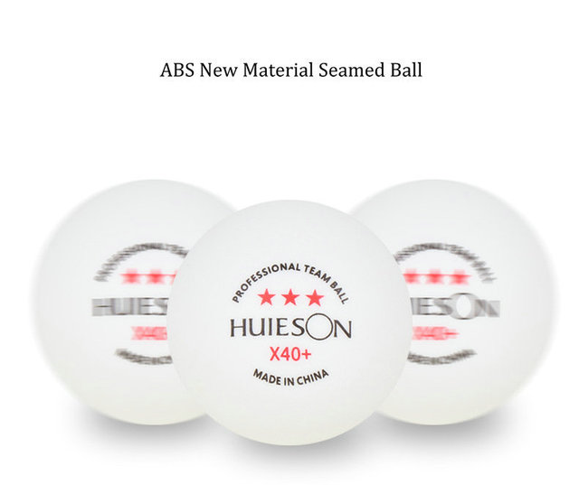 Piłeczki do tenisa stołowego HuIESON X40 + 3 gwiazdki ABS, nowy materiał, profesjonalne drużynowe piłki, 30/50/100 szt. piłek treningowych, 2.8g - Wianko - 4