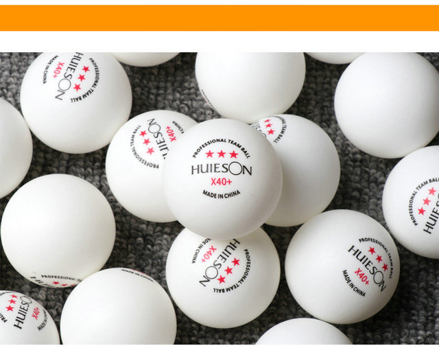 Piłeczki do tenisa stołowego HuIESON X40 + 3 gwiazdki ABS, nowy materiał, profesjonalne drużynowe piłki, 30/50/100 szt. piłek treningowych, 2.8g - Wianko - 6