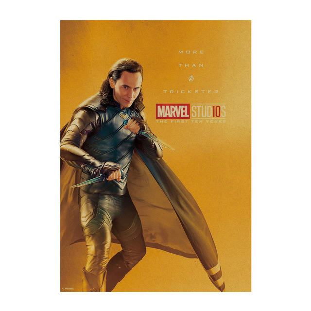 Figurka akcji Marvel Loki Avengers Iron Man zabawka Superhero ozdoby do dekoracji domu Vintage Retro - Wianko - 1