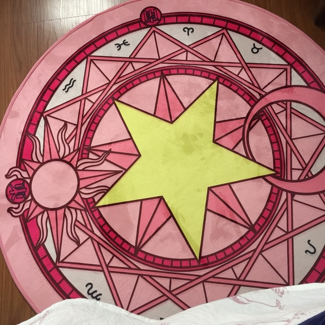 Mata do zabawy dla dzieci Cartoon - Captor Sakura Kinomoto, obręcz Magic Circle, maty do puzzli, okrągły dywan, średnica 60-100cm - Wianko - 4