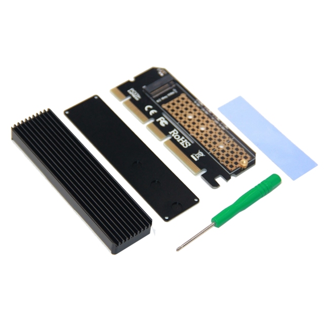 Karta adaptera M.2 NVMe SSD NGFF PCIe 3.0X16 z interfejsem klucza M, obsługa PCIe 3.0x4, rozmiar M.2 2230-2280 - Wianko - 4