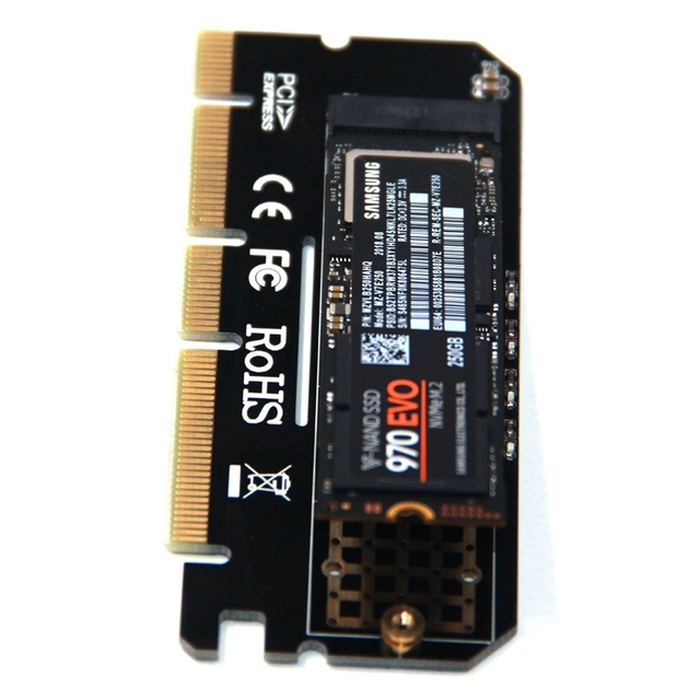 Karta adaptera M.2 NVMe SSD NGFF PCIe 3.0X16 z interfejsem klucza M, obsługa PCIe 3.0x4, rozmiar M.2 2230-2280 - Wianko - 1
