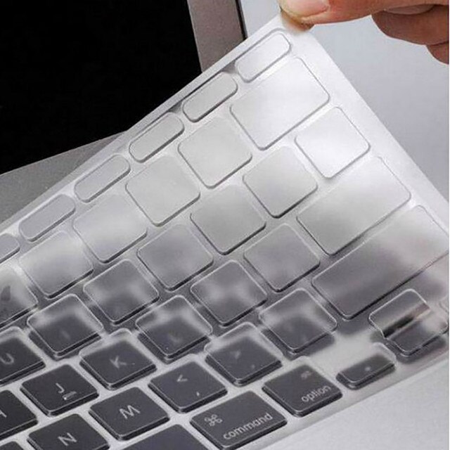 Ochronna pokrywa na klawiaturę do starego Macbooka Pro 13 15 17, przezroczysta, wykonana z cienkiego silikonu (0.2mm), pyłoszczelna - Wianko - 5