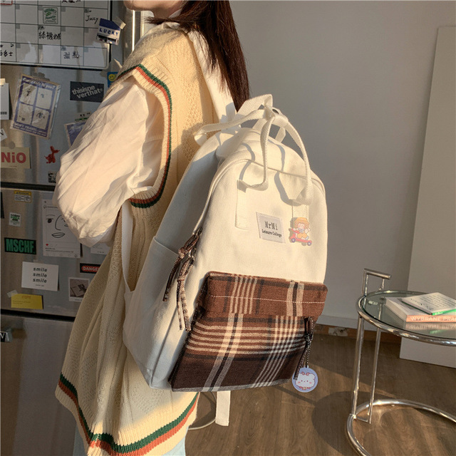 Nowy plecak Beibaobao 2021 - mały, świeży wzór, Kawaii, koreański, kobiecy, na książki, płótno - Wianko - 6