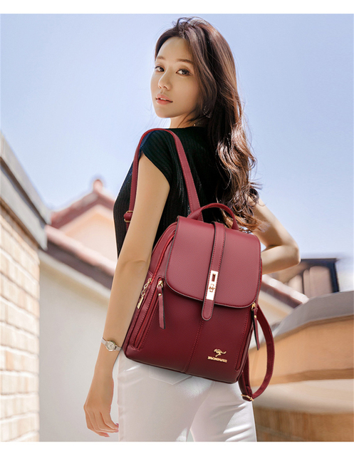 Plecak skórzany dla kobiet z wysoką jakością - plecak dla nastoletnich dziewcząt, szkolny i podróżny - Wianko - 6