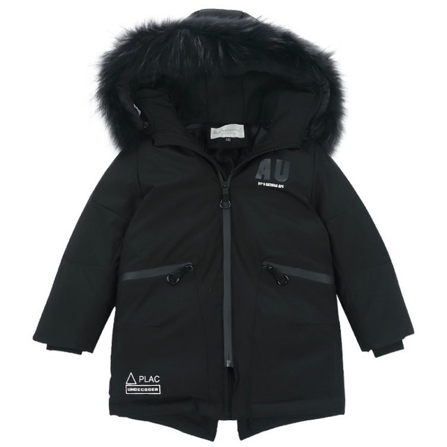 2020 Płaszcz zimowy dla dzieci - ciepły kurtka z kunstfur  - z czarnym kapturem  dla chłopców - Wianko - 7