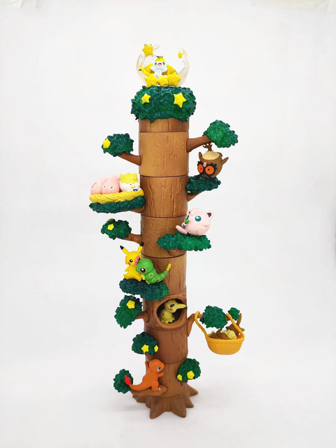 Figurka Pokemon Go - zestaw 8 sztuk: Pikachu, Bulbasaur, Eevee, Celebi, Mokurah, Pika, drzewo kikut [Kategoria: Figurki akcji] - Wianko - 9