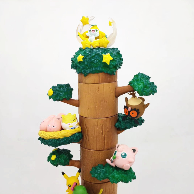 Figurka Pokemon Go - zestaw 8 sztuk: Pikachu, Bulbasaur, Eevee, Celebi, Mokurah, Pika, drzewo kikut [Kategoria: Figurki akcji] - Wianko - 7