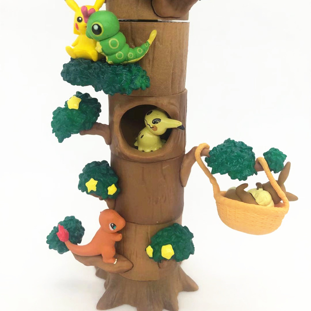 Figurka Pokemon Go - zestaw 8 sztuk: Pikachu, Bulbasaur, Eevee, Celebi, Mokurah, Pika, drzewo kikut [Kategoria: Figurki akcji] - Wianko - 6