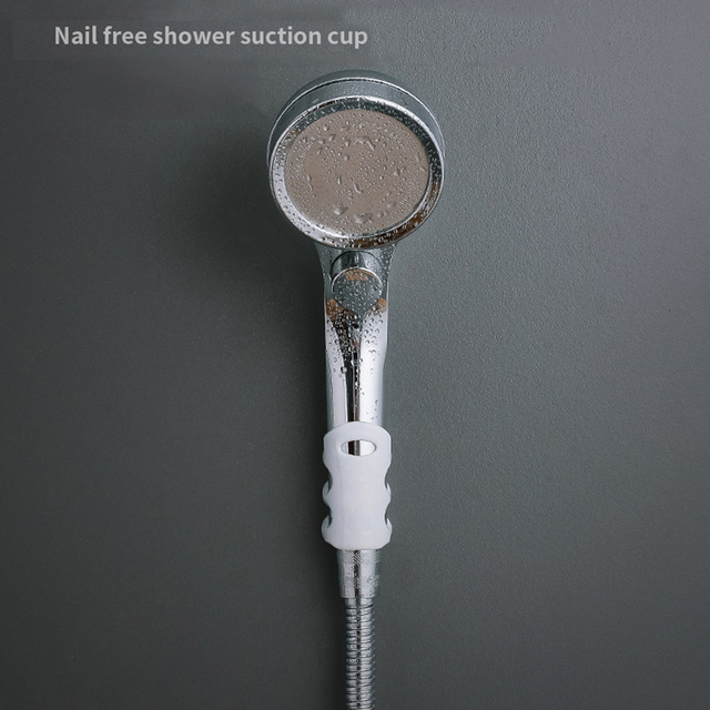 Wymienny bezdotykowy uchwyt do prysznica z przyssawką - narzędzie łazienkowe wykonane z silikonu - Wianko - 4