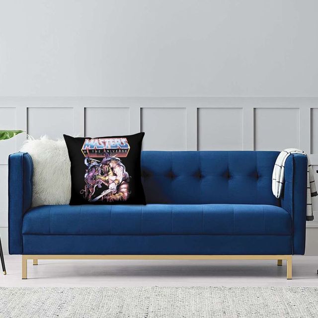 Poszewka na poduszkę Miękkie Retro He-Man i The Universe she-ra bestia kanapa dekoracja szkielet - Wianko - 5