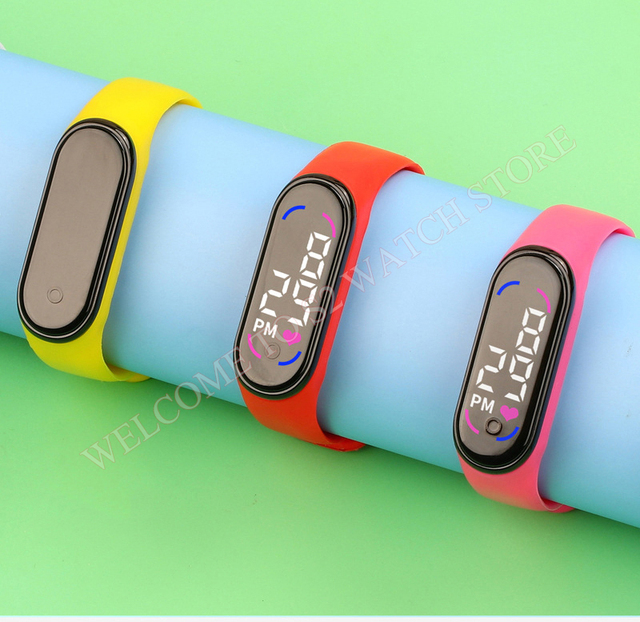 Dziecięcy zegarek sportowy LED, wodoodporny, ze ślicznym, twórczym wzorem i paskiem silikonowym - Wianko - 1