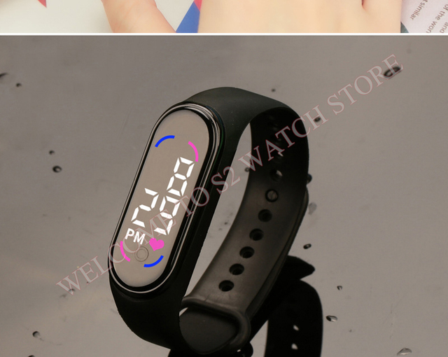 Dziecięcy zegarek sportowy LED, wodoodporny, ze ślicznym, twórczym wzorem i paskiem silikonowym - Wianko - 5