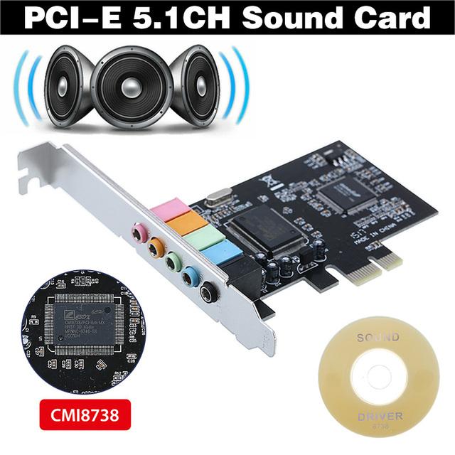 1sztuka Karta dźwiękowa PCI-E 5.1CH do komputera PC z wysoką wydajnością i dźwiękiem stereo dla systemów Win7/8/10 - Wianko - 1