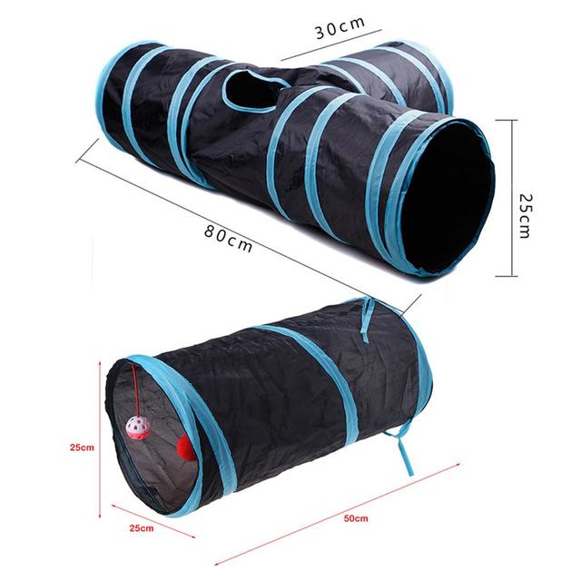 Kot domowy tunel składany z otworami - zabawka dla kota - nowość - Wianko - 9