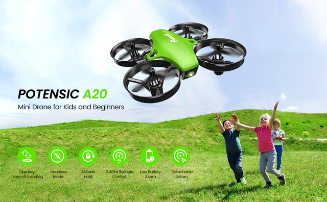 Potensic A20 Mini Drone 2.4G - Zdalnie sterowany Quadcopter, łatwy w lataniu, dla dzieci - 2/3 baterie - Wianko - 1