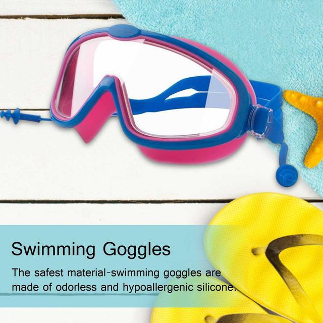 Profesjonalne okulary pływackie dziecięce z zatyczkami do uszu i przeciwmgielną soczewką - Wianko - 7