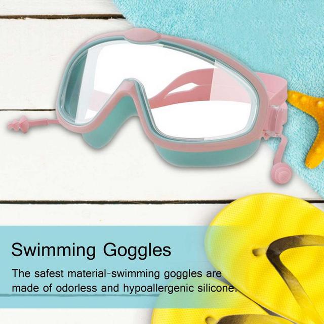 Profesjonalne okulary pływackie dziecięce z zatyczkami do uszu i przeciwmgielną soczewką - Wianko - 6