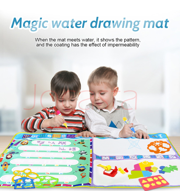 Dzieci alfabetowy mata do rysowania wodą z Doodle długopisem szczotkowym - zestaw malarski dla dzieci - Wianko - 1