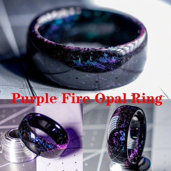 Rozbudowany tytuł: Naturalne tęczowe pierścionki z opalem dla mężczyzn - biżuteria akcesoria hurtownia pierścienie Halloween chunky rings Dopracowana wersja: Tęczowe pierścionki z opalem dla mężczyzn - Wianko - 18